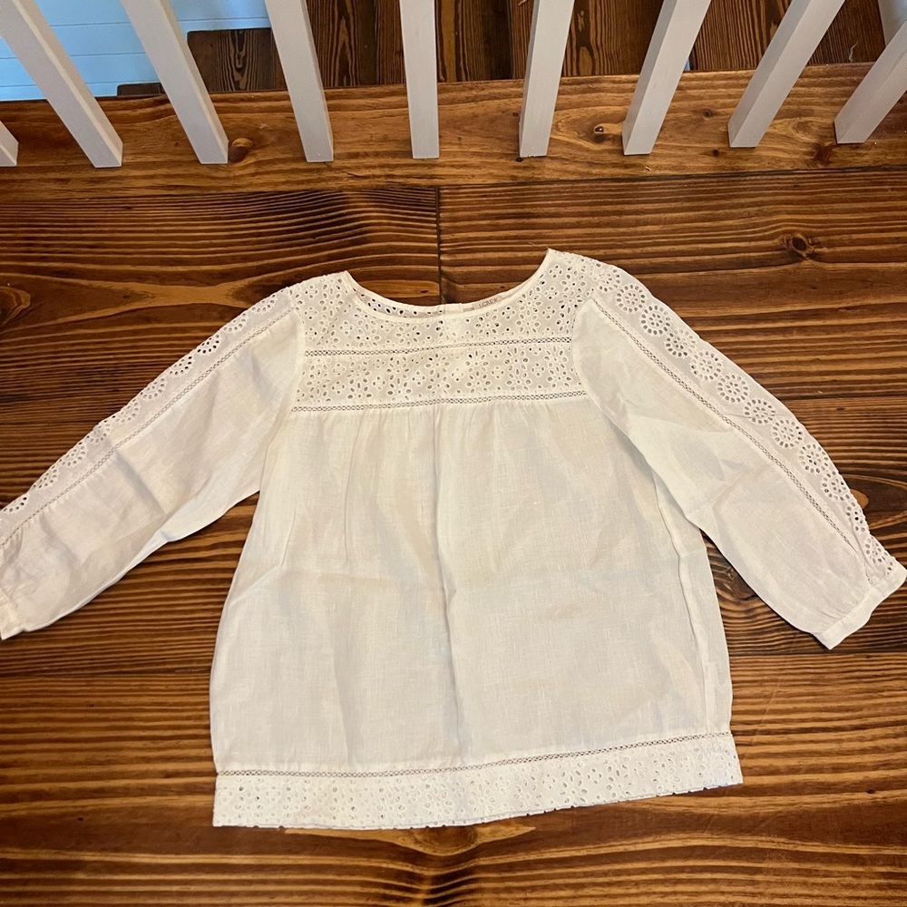 J.crew white linen shirt in perfect condition!